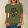 thumbnail image 2 of Pompotops Blouse Décontractée pour Femmes Imprimée pour la Saint-Patrick à Manches Courtes et Col Rond, 2 of 5