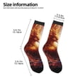 thumbnail image 2 of Goofa Red And White Fire Bird Pattern Children's Crew Socks, Kids' Daily Wear and Sports Socks, Breathable Socks, Sports Socks, Moisture-Wicking Socks for Children, 2 of 6