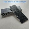 thumbnail image 3 of 40PCS Peel and Stick Backsplash, 3" x 9" SPC Subway Tiles, Upgraded Structured Soft Glossy Black Marquina with White Grout Backsplash Stick on Tile for Kitchen, Bathroom, Fireplace, RV, 3 of 14