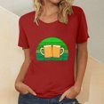 thumbnail image 2 of Blusa de mujer Oktoberfest Camiseta de cuello redondo Estampado de verano Jersey de manga corta Camiseta de mujer para hombre Tops Camisa Pompotops hfajkhk136099, 2 of 6