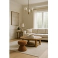 thumbnail image 4 of Meridian Furniture Drum Saddle Faux Shearling Teddy Fabric Ottoman/Stool, 4 of 5