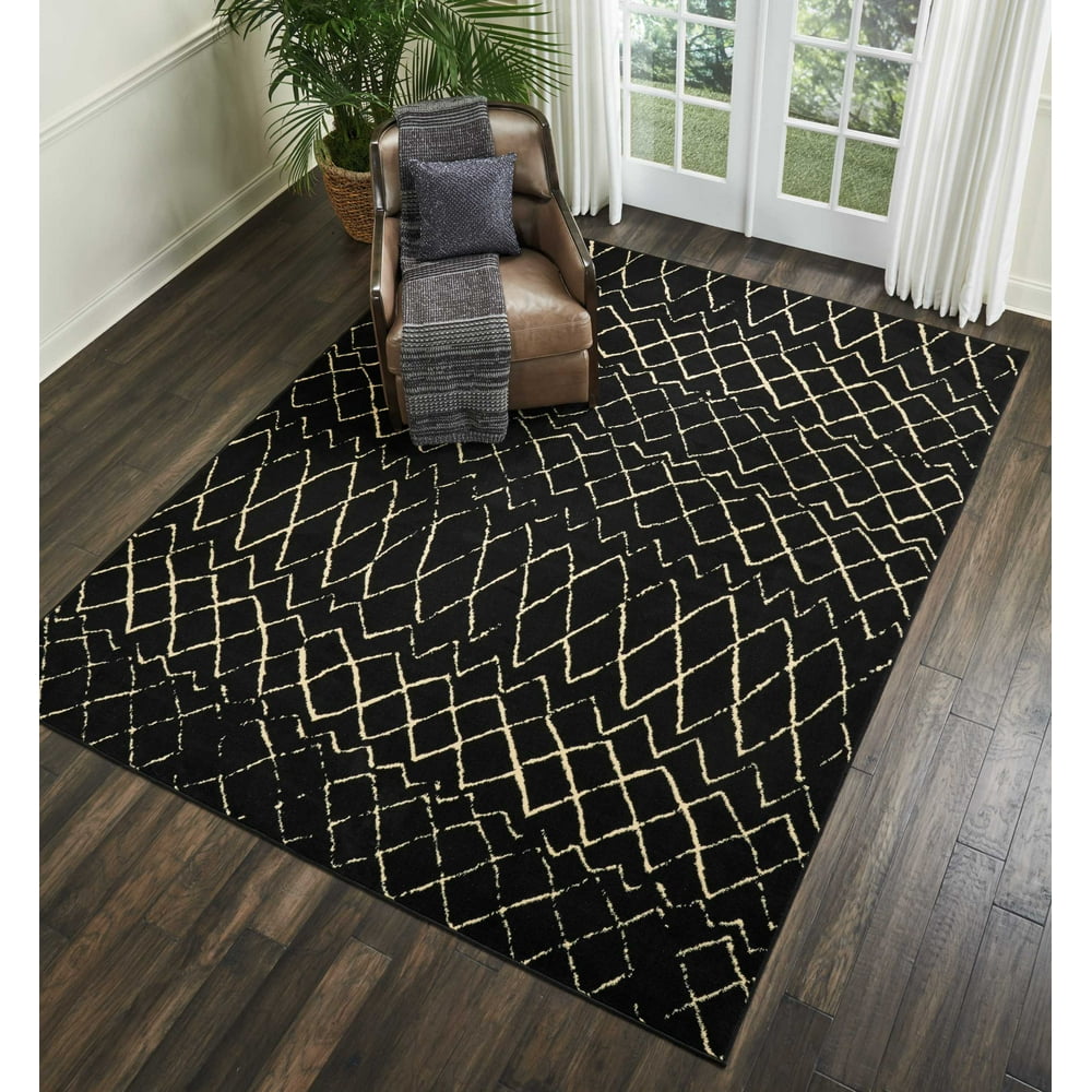 Nourison Grafix Tribal Black Area Rug