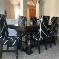 thumbnail image 3 of Dining Room Chair Covers Set of 6, Stretch Parsons Chair Slipcovers Super Fit Spandex Removable Washable Kitchen Chair Protector Cover for Dining Room, Hotel, Ceremony (Black), 3 of 6