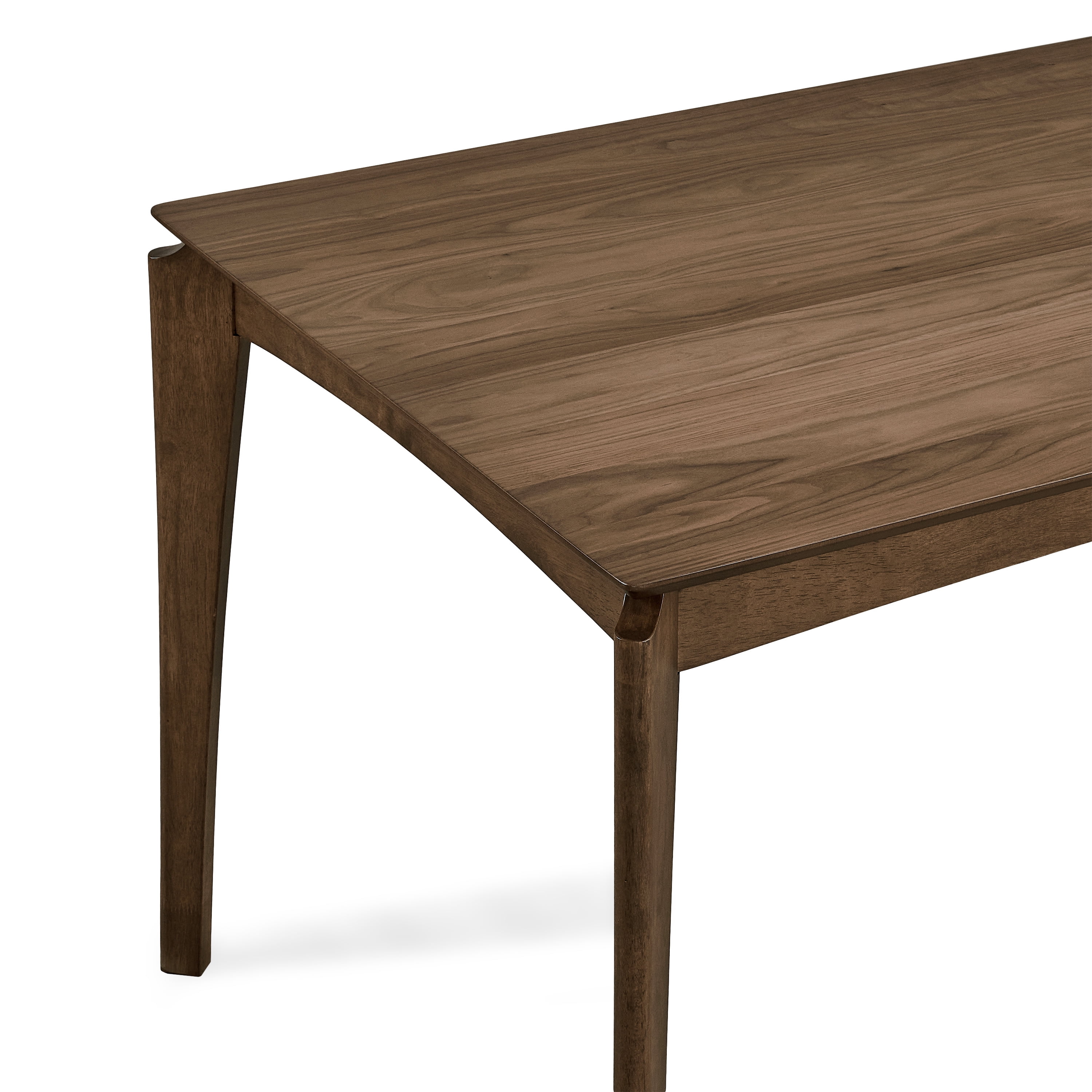 59" Walnut Brown Solid Contemporary Handcrafted Rectangular Dining Table