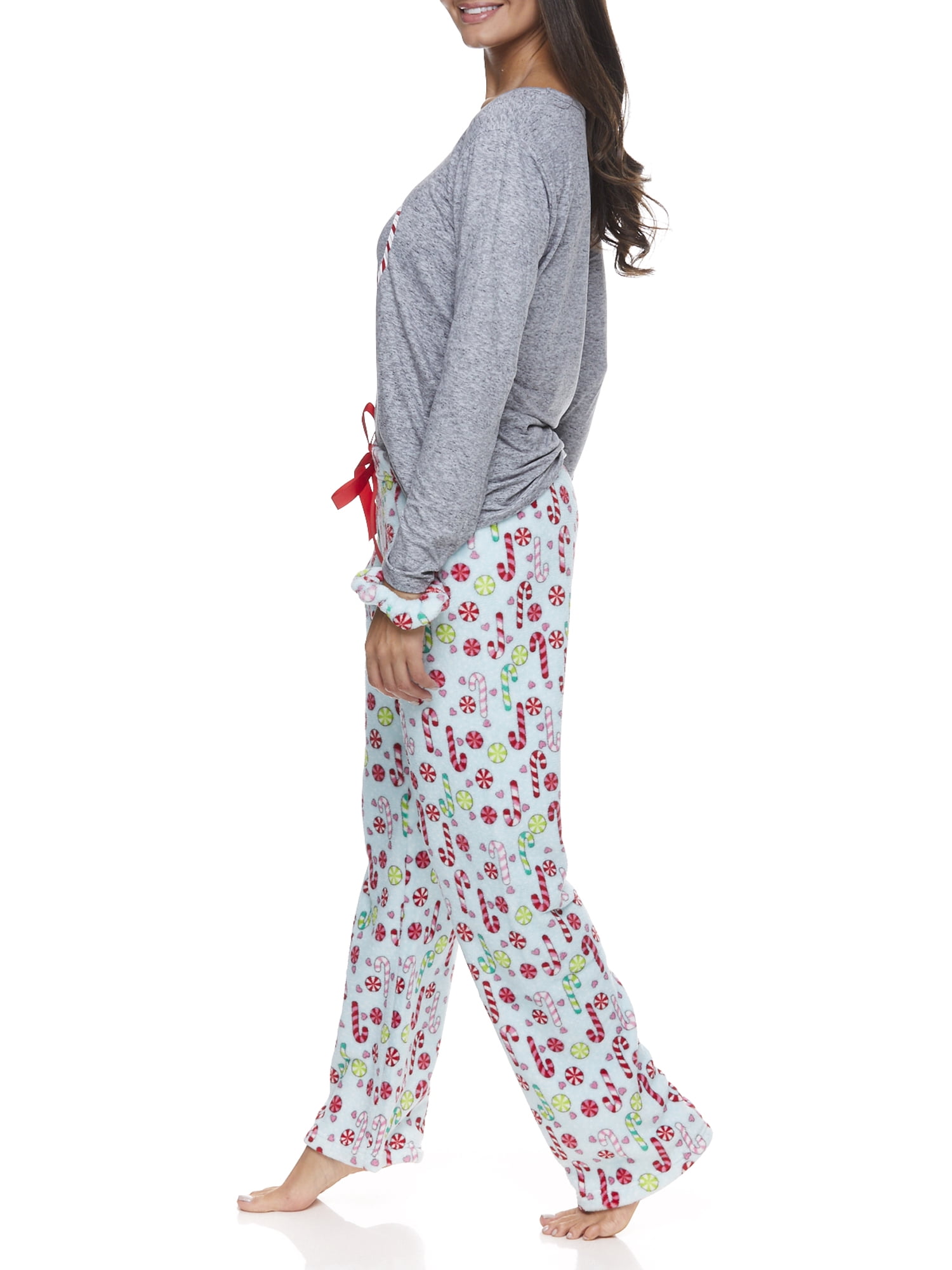 Sleep & Co Women's and Women's Plus Knit Pajama Set with Scrunchie, 2-Piece