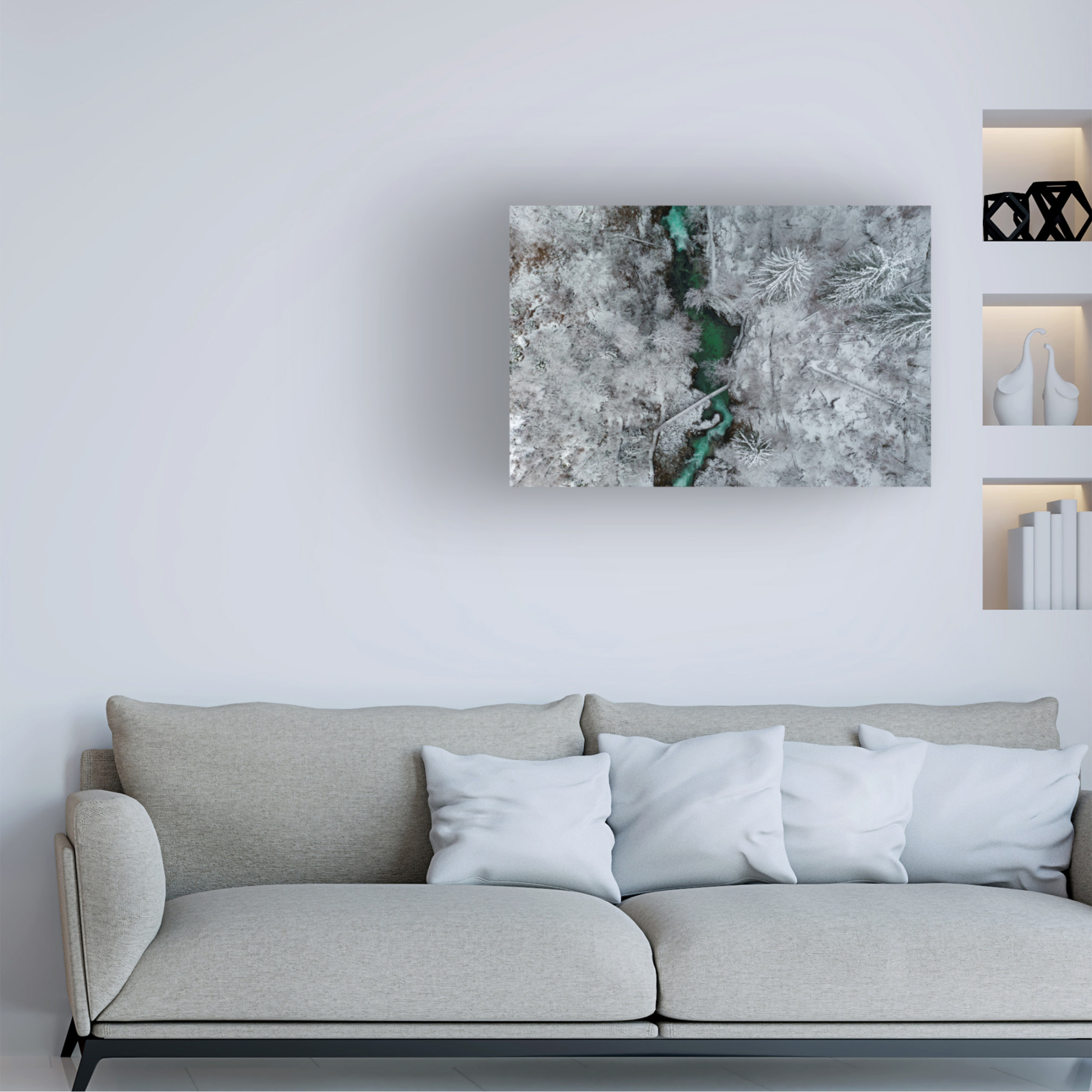 Canvas Wall Art - Jure Kravanja 'Blejski Vintgar, Slovenia' Wall Art for Living Room, Bedroom, or Office Décor by Trademark Fine Art - 19 x 12 Inches
