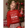 thumbnail image 2 of Robot Santa Ugly Christmas Sweater Kids Sweatshirt Train Long Sleeve T-Shirt 2T Red, 2 of 5