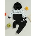 thumbnail image 3 of Baby Boy Clothes 6 12 18 24 Months Pants Set Long Sleeve Contrast Color Sweatshirt Fall Winter Infant Outfits Hoodies, 3 of 10