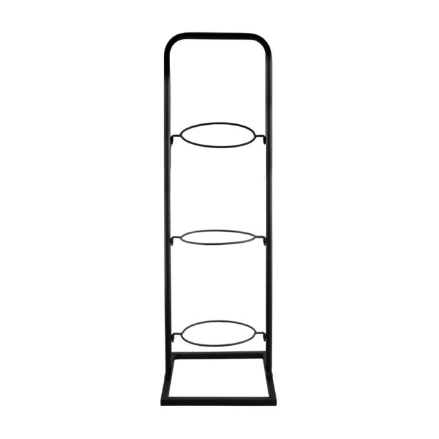 Siruishop Panier de Basketball Intérieur Salon Vertical Rangement pour Balles de Volleyball Noir 3 Niveaux