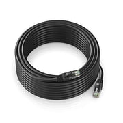 Ethernet Cable 100 ft CAT6 High Speed Internet Network LAN Cable Cord, Outdoor Waterproof (Black)
