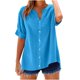 thumbnail image 1 of Vestidos Casuales Para Mujer, Blusas De Mujer De Moda Camisetas sueltas de verano con cuello redondo y manga corta para mujer, 1 of 4