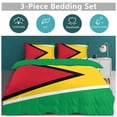 thumbnail image 5 of 3 Pcs Soft Bedding Set, Includes 1 Duvet Cover with Zipper And 2 Pillow Shams,Flag of Guyana.National Flag of Guyana Full(79"×90"), 5 of 8