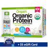 Orgain Organic Plant Based Protein Shake, Vanilla, 21g Protein, 14.0 Fl Oz, 12 Ct, with FREE $5 eGift Card Promo