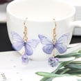 thumbnail image 4 of 1 par de pendientes colgantes de mariposa, pendientes decorativos de mariposa, pendientes colgantes para mujer, 4 of 6