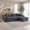 Gray+Right Facing Chaise, variant on Howcool 108" Boneless Cloud Sectional Couches for Living Room, Comfy Fluffy L Shaped Memory Foam Deep Seat Boneless Couch, Modular Sectional Sofa with Left Facing Chaise,Green