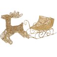 thumbnail image 1 of 1 Conjunto de adornos navideños Reno decorativo y trineo Conjunto de escritorio Adorno de escritorio, 1 of 6