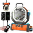 thumbnail image 3 of axGear Camping Fan LED Rechargable Power Bank Tent Light Outdoor Portable Remote, 3 of 9