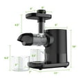thumbnail image 2 of Costway Horizontal Slow Masticating Juicer Cold Press Extractor w/ Brush Black, 2 of 12