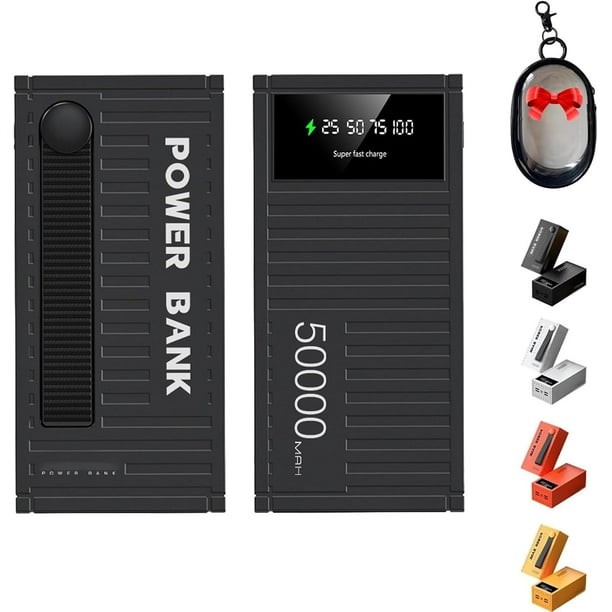Banco de energía de carga súper rápida de 66 W, nuevo banco de energía de 50000 mAh, cargador portátil de carga rápida de 22,5 W, carga rápida con pantalla LED