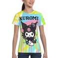 thumbnail image 3 of Sanrio Kuromi Kids T-Shirt 3d Printed Graphic T-Shirts Boys And Girls Short Sleeve Shirts For Youth Kids X-Small, 3 of 6