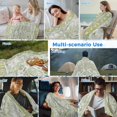 thumbnail image 5 of Sage Green Cooling Blanket,Lightweight Breathable Summer Throw Blanket with Double Sided Cold Effect,Boho Retro Decorative Abstract Floral Ethnic Picnic Blankets Bed Sheet for Hot Sleepers 40"x60", 5 of 8