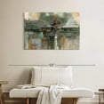 thumbnail image 2 of Elephant Stock Morning Fjord Rifle Green Wall Art - Horizontal Canvas Wall Art - Living Room Wall Decor - Abstract Canvas - Green And Gray Decor By Silvia Vassileva - 39" x 26", 2 of 8