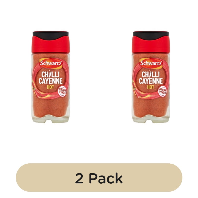 Schwartz Cayenne Chilli Pepper Jar 50g, British Import (Pack of 2)
