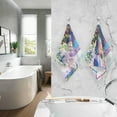 thumbnail image 7 of GZHJMY Color Painting Island Sea View Bath Hand Towel Soft Washcloth Highly Absorbent Fingertip Towels for Bathroom Beach Kitchen Sports Gym Yoga Travel (2-Pieces Towel Sets, 28x16 inch), 7 of 7