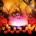 thumbnail image 3 of Velas de té de calabaza parpadeantes Paquete de 12 luces LED de calabaza parpadeantes para fiestas de Halloween, 3 of 5