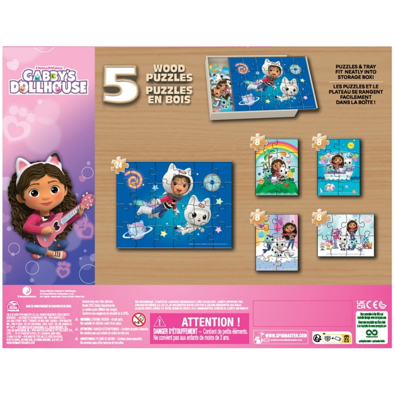 GABUセット 5個 Gabbys Dollhouse 5pk Wood Puzzle - Walmart.com