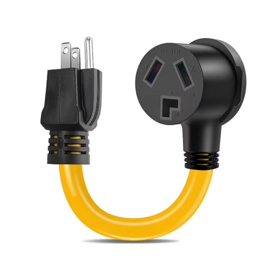 BALoFI Dryer Adapter Cord 12 Inches, NEMA 5-15P Male to 10-30R Female, Heavy-Duty STW 10 AWG Cable, 15 Amp 120V, Exclusive for 120V Dryers