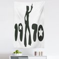 thumbnail image 1 of Black and White Tapestry, Retro Seventies Woman Silhouette with Stars Dancing Fashion Youth Design, Fabric Wall Hanging Decor for Bedroom Living Room Dorm, 5 Sizes, Black and White, by Ambesonne, 1 of 1