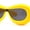 Yellow, variant on Womens Unique Balloon Thick Racer Shield Retro Sunglasses All Black