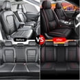 thumbnail image 4 of for SUBARU FORESTER 2010 Car Seat Cover, Premium Leather Full Set of 5 Seats With a Headrest and Lumbar Support Non-slip, Black and Red Edges Car Seat Covers, Beautify the Interior of Old Cars, 4 of 6