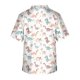 thumbnail image 3 of Men's Printing Short Sleeve V-neck Working Blouse Chest Pocket Carer Top, 3 of 3
