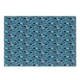 thumbnail image 1 of Pirates Cutting Board, Piratical Accessory Ornament Vintage Buccaneer Sailor Elements Illustration on Blue, Decorative Tempered Glass Cutting and Serving Board, Small Size, Multicolor, by Ambesonne, 1 of 1