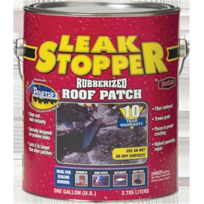 Leak Stopper Rubberized Roof Patch, Black, 1 Gallon