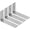 Brushed Nickel, variant on SILKBUT L Bracket, 5" x 3" Max Load: 35lb/15KG Heavy Duty Stainless Steel Solid Shelf Support Corner Brace Joint Right Angle Bracket, Pack of 4