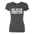 thumbnail image 2 of Wild Bobby One Nation Under God Inspirational/Christian Women Slim Fit Junior Tee, Dark Grey, XX-Large, 2 of 5
