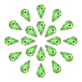 thumbnail image 1 of Unique Bargains 20Pack Teardrop Sew on Rhinestone - 8x5mm Glass Teardrop Crystal Rhinestones in Gold Prong Setting (Grass Green), 1 of 7