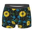 thumbnail image 5 of Uemuo Sunflowers And Blue Flower Pattern Men's Boxer Briefs,Trunk Anti-Chafing,Comfortable, Durable, and Stylish Underwear-Small, 5 of 9