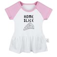 thumbnail image 1 of Homeslice Pizza Funny Dresses For Baby, Newborn Babies Skirts, Infant Princess Dress, 0-24M Kids Graphic Clothes (Pink Raglan Dresses, 6-12 Months), 1 of 4