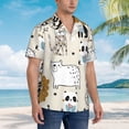 thumbnail image 5 of Haiem Hand Drawn Animals Printed Hawaiian Shirt for Men - Men’s Casual Beach Summer Shirts - Stretch Fabric with Modern Fit-Small, 5 of 9