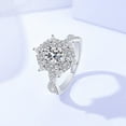 thumbnail image 3 of 1ct Moissanite Engagement Rings for Women Oval Cut D Color VVS1 Clarity Diamond Rings S925 Sterling Silver Rings Gifts Moissanite Wedding Bands with Certificate, 3 of 9