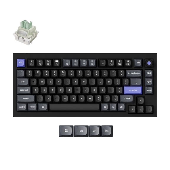 Keychron Q1 HE 8K Magnetic Switch Keyboard, Adjustable Actuation Point Launcher Web App Full Metal Body with PBT Keycaps Hot-Swappable Ultra-Fast Lime Magnetic Switch for Mac Windows Linux