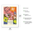 thumbnail image 2 of Madame de Pompadour - Feast at the Pavillon de Marsan Paris France - From an Original Cut-Out Artwork by Henri Matisse c.1951 - Bamboo Fine Art 290gsm Paper Print (Unframed) 18x24in, 2 of 4