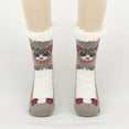 thumbnail image 3 of DHFJKG Women Winter Thick Slipper Socks With Grippers Cute Cat Print Non Warm Fuzzy Socks Christmas Gifts Soft Sock, 3 of 3