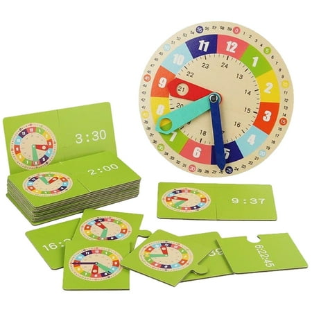 

Christmas Deal Educational Clock Model Toy For Kids Learning Concepts With Durable Wooden Puzzle