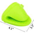 thumbnail image 4 of 2 pares de miniguantes de horno de silicona resistentes al calor, manoplas de cocina para cocinar y hornear (verde y rojo rosa), 4 of 5
