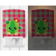 thumbnail image 2 of Caroline's Treasures BB6849CNL Cactus Peace Out Ceramic Night Light, 6x4x3", multicolor, 2 of 2